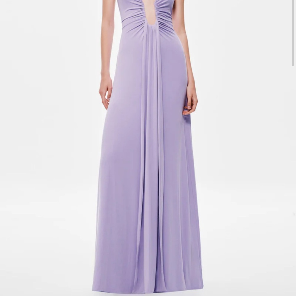 MISHA COLLECTION Lavender Plunge Gown - Picture 3 of 3